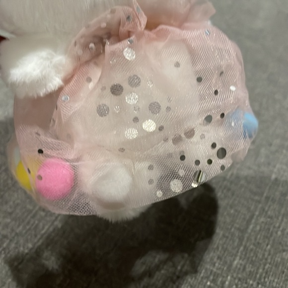 Hello Kitty with Puff balls and tulle Soft Pink Skirt Keychain - Picture 2 of 8